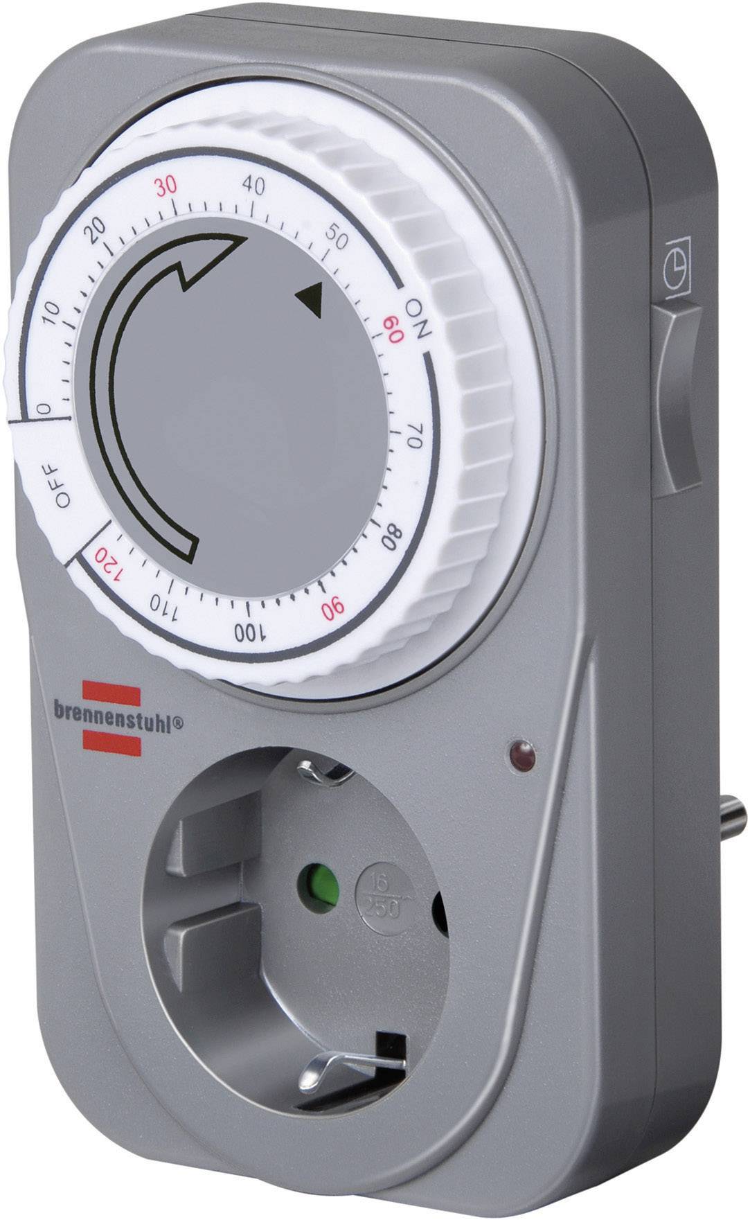 Brennenstuhl 1506590 Steckdosen-Timer analog Tagesprogramm 1 <bis/> 120 min 3680W IP20