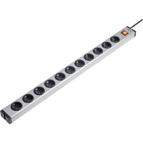 Ehmann 0601x00112031 Socket strip (+ switch) 11x Aluminium PG connector