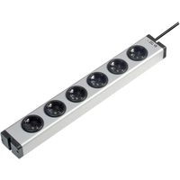 Ehmann 0600x00062031 Steckdosenleiste 6fach Aluminium Schutzkontakt 1St. Ehmann 0600x00062031 Steckdosenleiste 6fach Aluminium Schutzkontakt 1St.