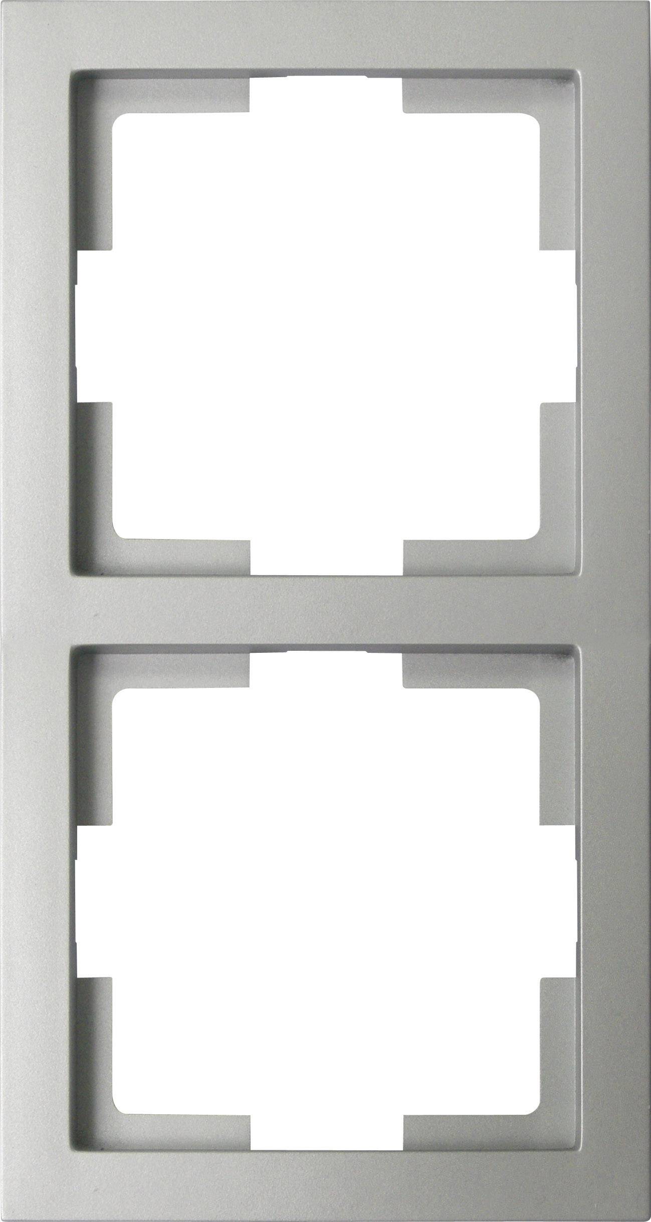 GAO 2fach Rahmen Modul Silber EFT002silver