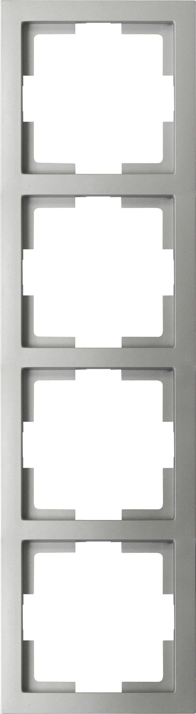 GAO 4fach Rahmen Modul Silber EFT004silver