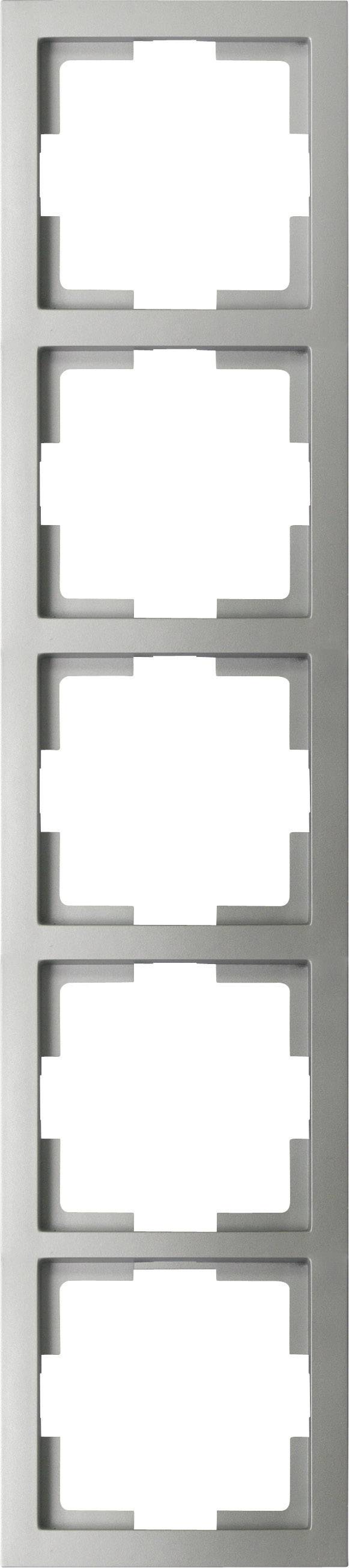 GAO 5fach Rahmen Modul Silber EFT005silver