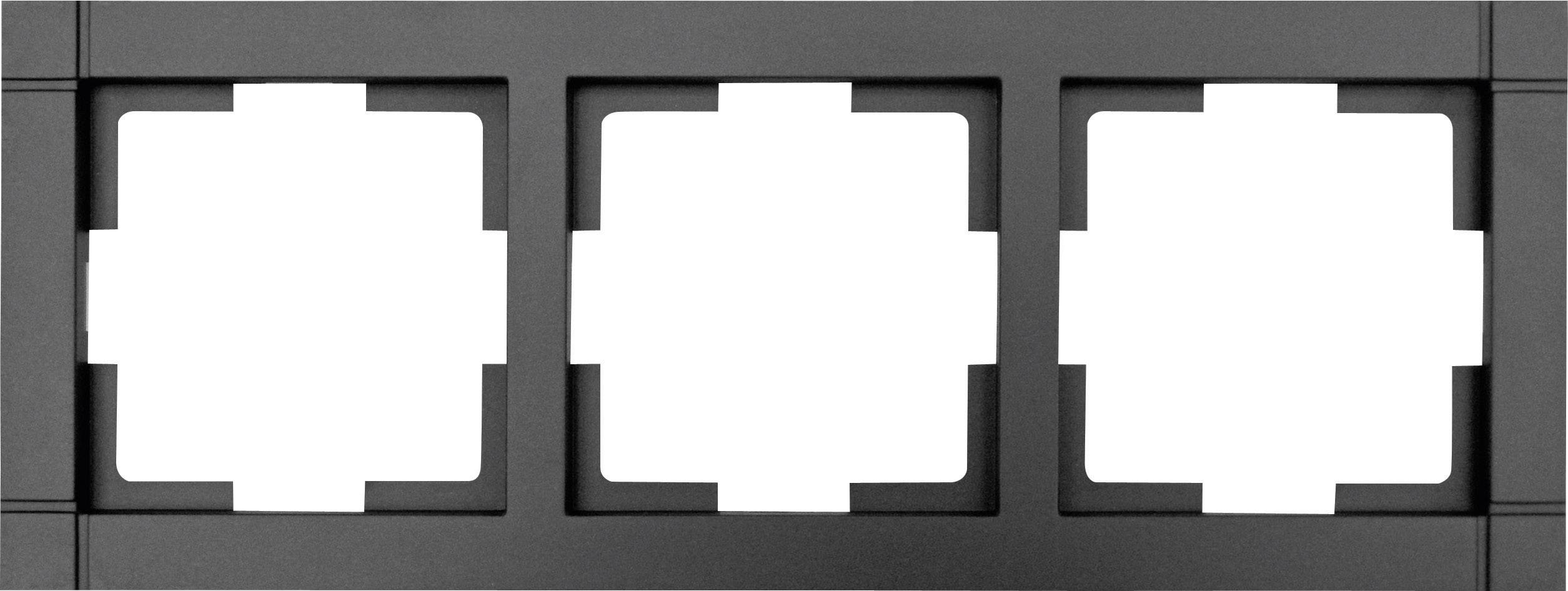 GAO 3fach Rahmen Modul Schwarz EFQ003black