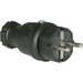 PCE 0522-s Safety plug Solid rubber 230 V Black IP44