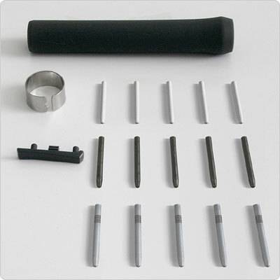 Wacom Intuos3 Pen Accessory Kit Grafiktablett-Eingabestift-Ersatzspitzen Silber, Schwarz, Grau, Weiß