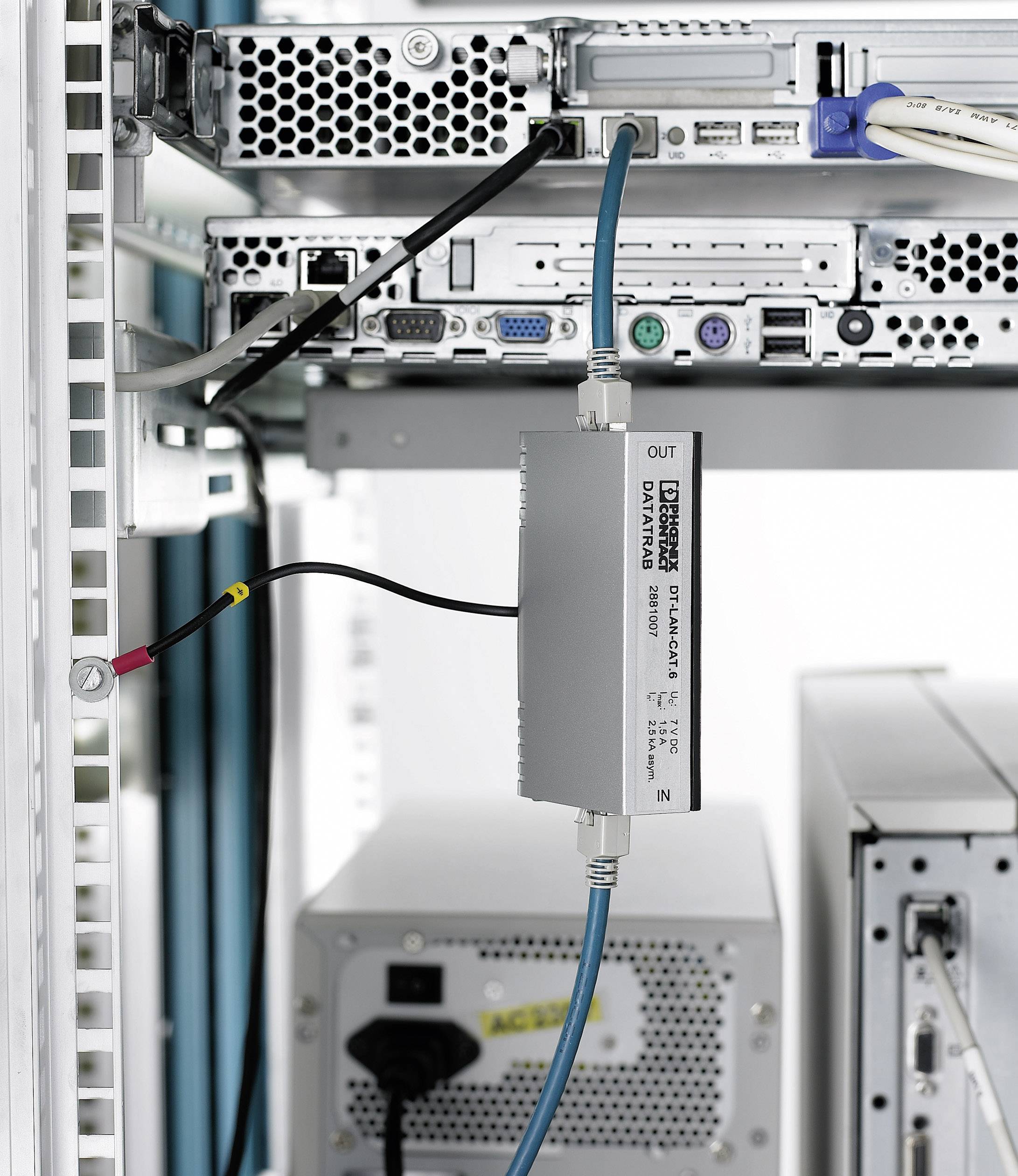Phoenix Contact 2881007 DT-LAN-CAT.6+ Überspannungsschutz-Zwischenstecker Überspannungsschutz für: Verteilerschrank, Netzwerk (RJ45) 2 kA 1 St.