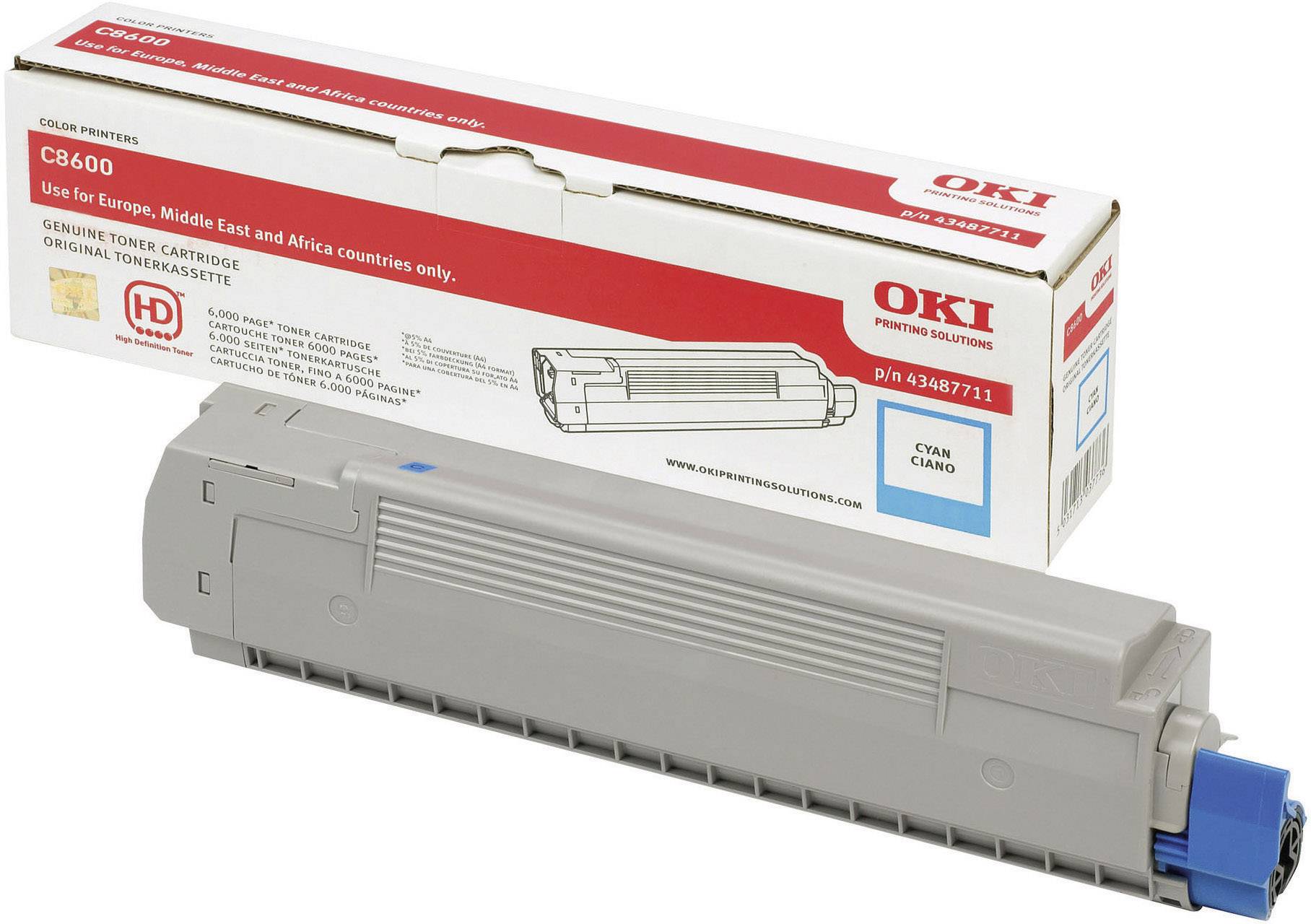 OKI - Cyan - original - Tonerpatrone - für C8600cdtn