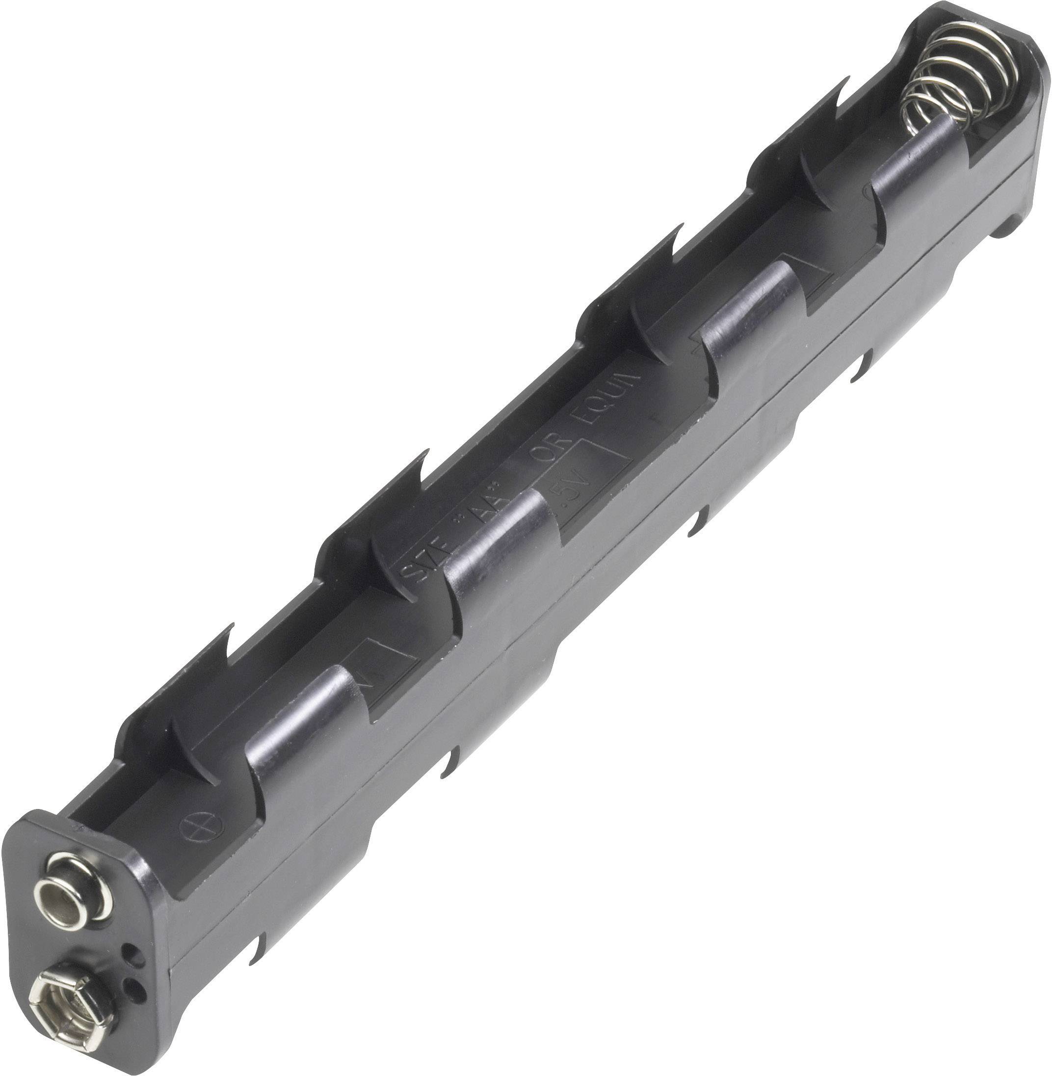 Goobay 12475 Batteriehalter 6x Mignon (AA) Druckknopfanschluss (L x B x H) 158 x 25.8 x 16.8 mm