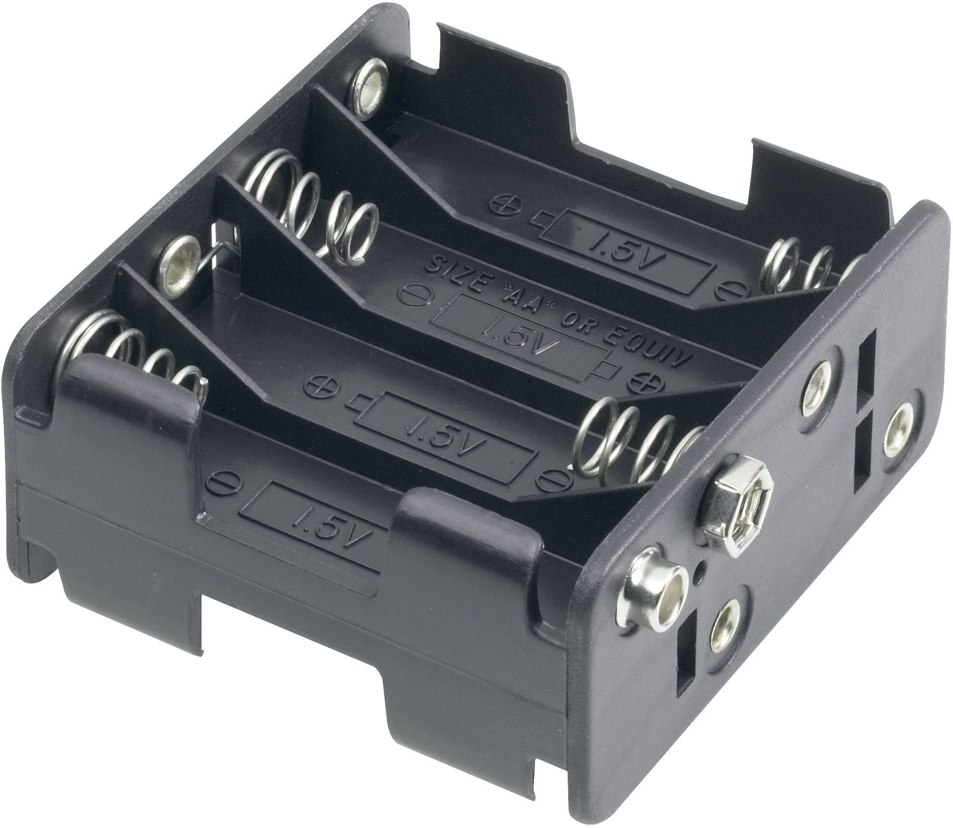 Goobay 12470 Batteriehalter 8x Mignon (AA) Druckknopfanschluss (L x B x H) 63 x 58 x 29.5mm