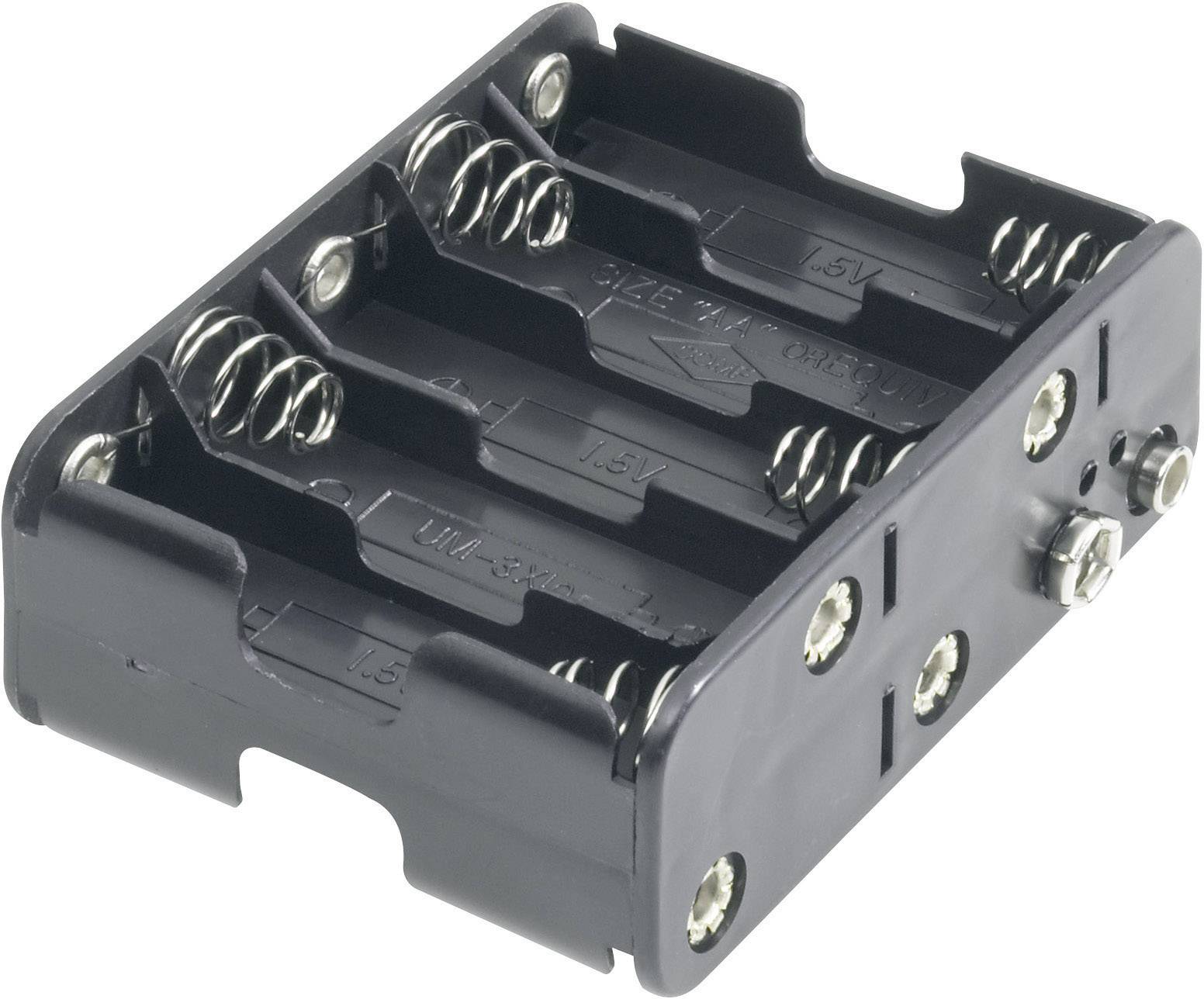 Goobay 12460 Batteriehalter 10x Mignon (AA) Druckknopfanschluss (L x B x H) 77 x 60 x 32 mm