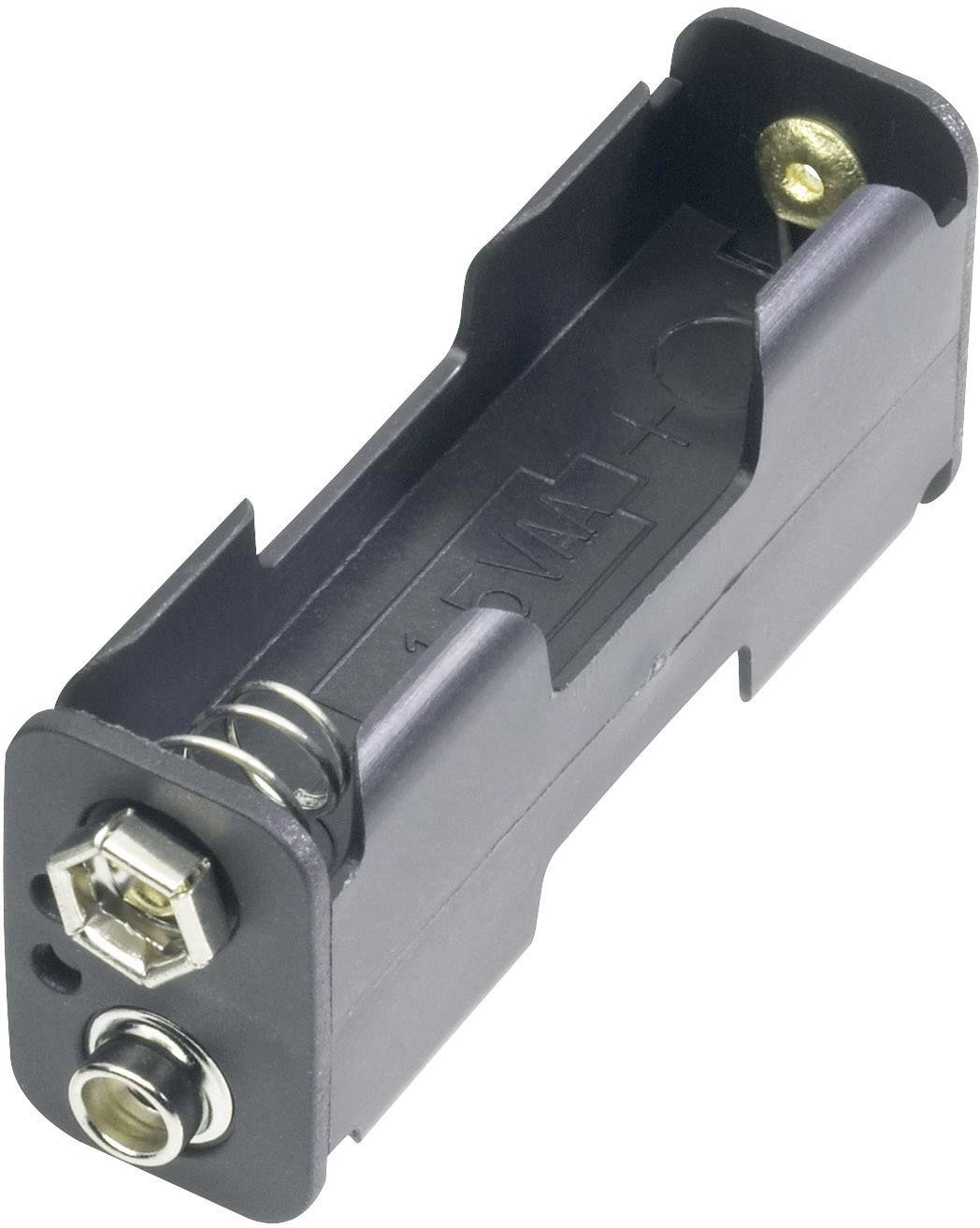 Goobay 12461 Batteriehalter 2x Mignon (AA) Druckknopfanschluss (L x B x H) 60 x 26 x 16.5mm