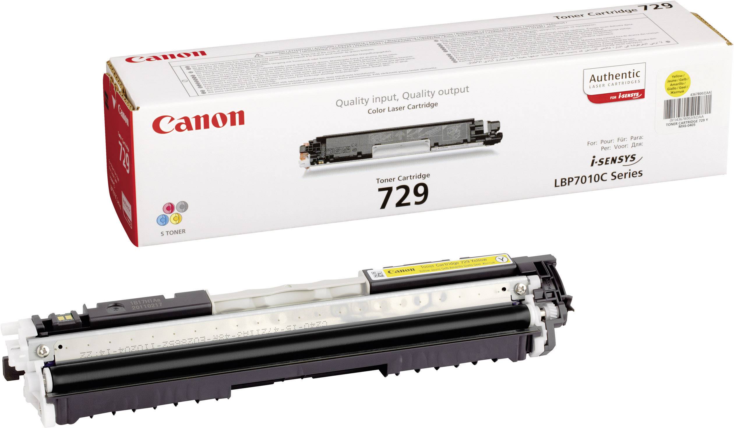Canon Toner 729 Y Original Gelb 1000 Seiten 4367B002