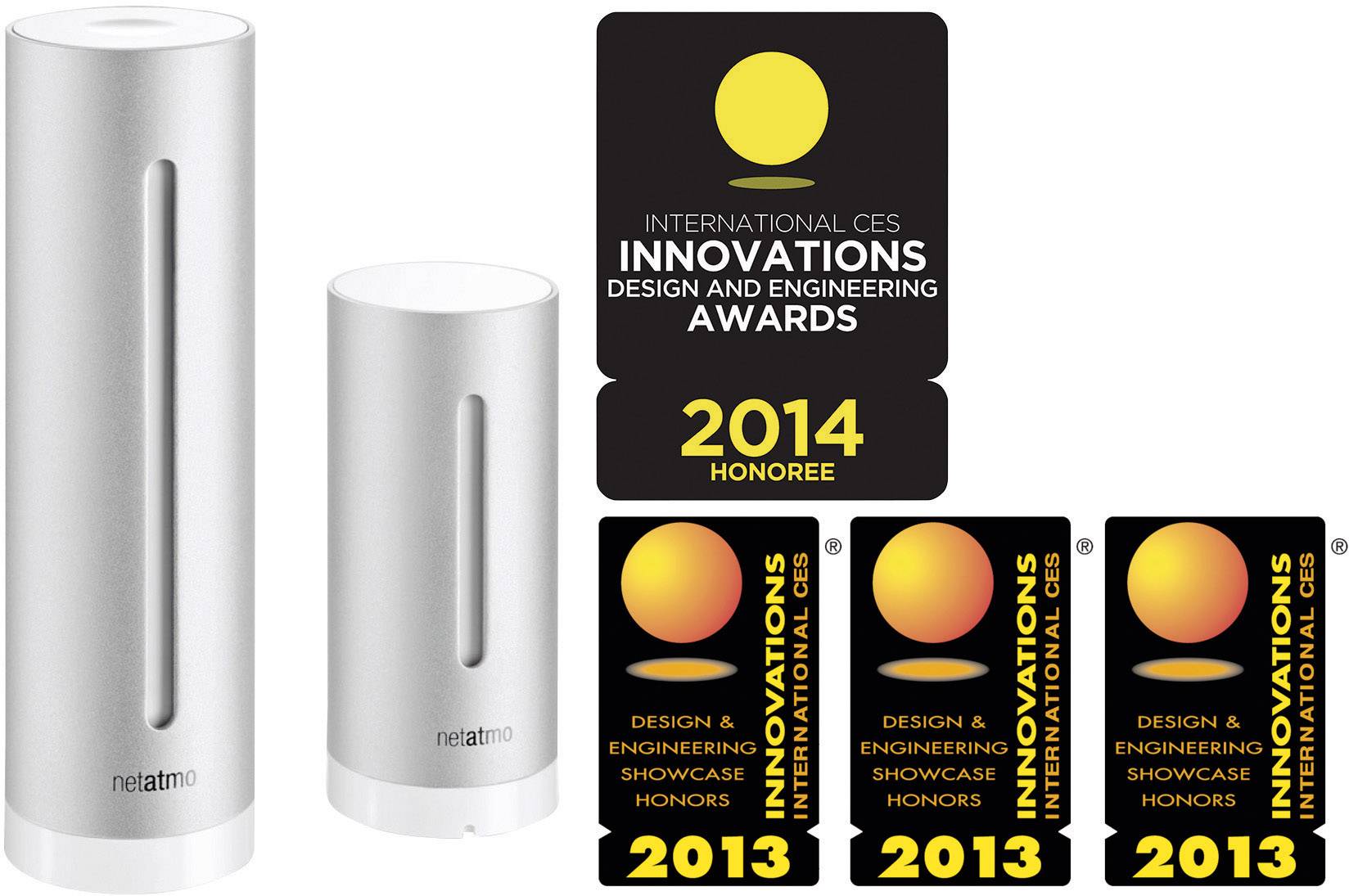 Netatmo NWS01 + NE1002ZZ NWS01-EC Funk-Wetterstation Vorhersage für 12 bis 24 Stunden Anzahl Sensoren max. 3