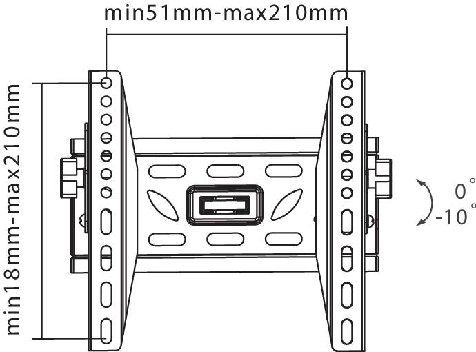 Neomounts LED-W220 TV-Wandhalterung 55,9 cm (22") - 101,6 cm (40") Neigbar