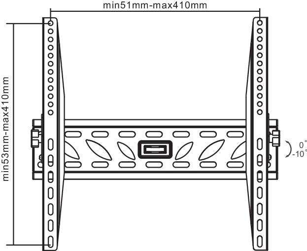 Neomounts LED-W240 TV-Wandhalterung 58,4 cm (23") - 119,4 cm (47") Neigbar