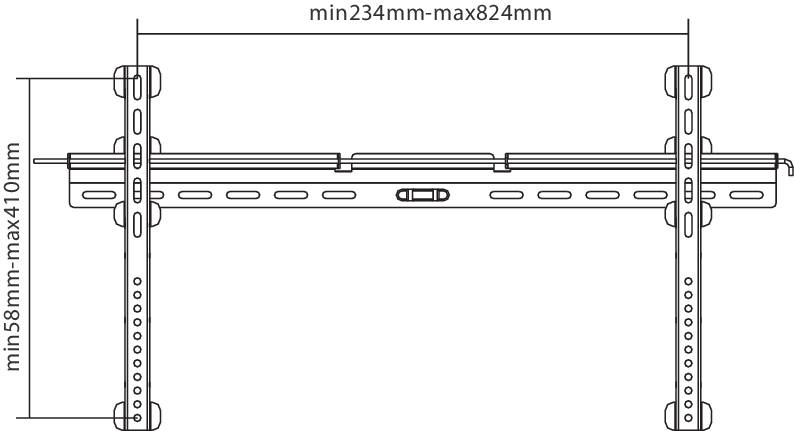 Neomounts PLASMA-W065BLACK TV-Wandhalterung 94,0 cm (37") - 165,1 cm (65") Starr