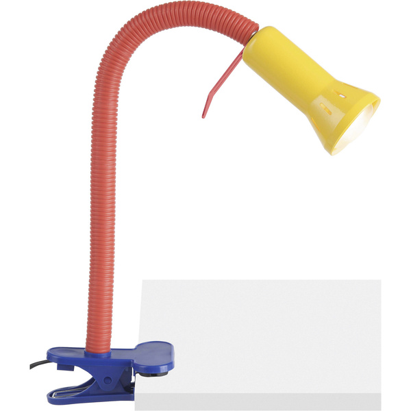Brilliant Antony Klemmleuchte  Energiesparlampe  E14 40 W Rot, Gelb, Blau