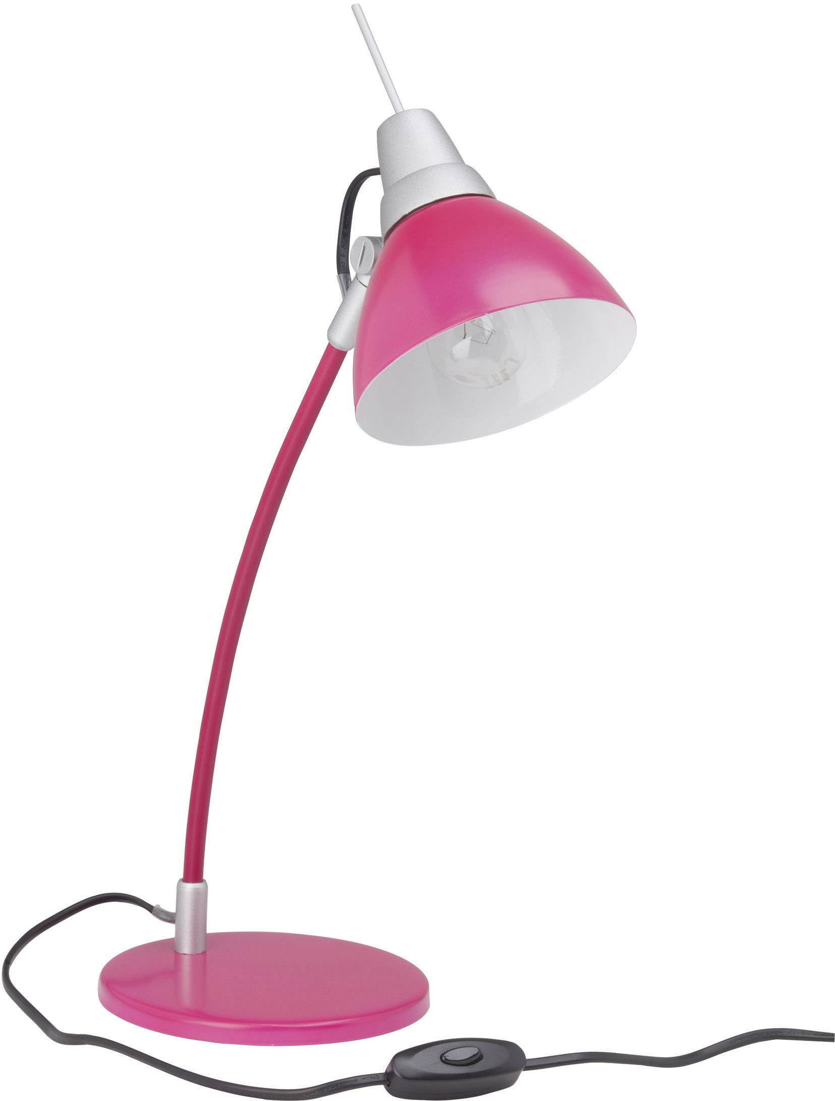 Brilliant Jenny Tischlampe Energiesparlampe, Glühlampe E14 40W Rosa