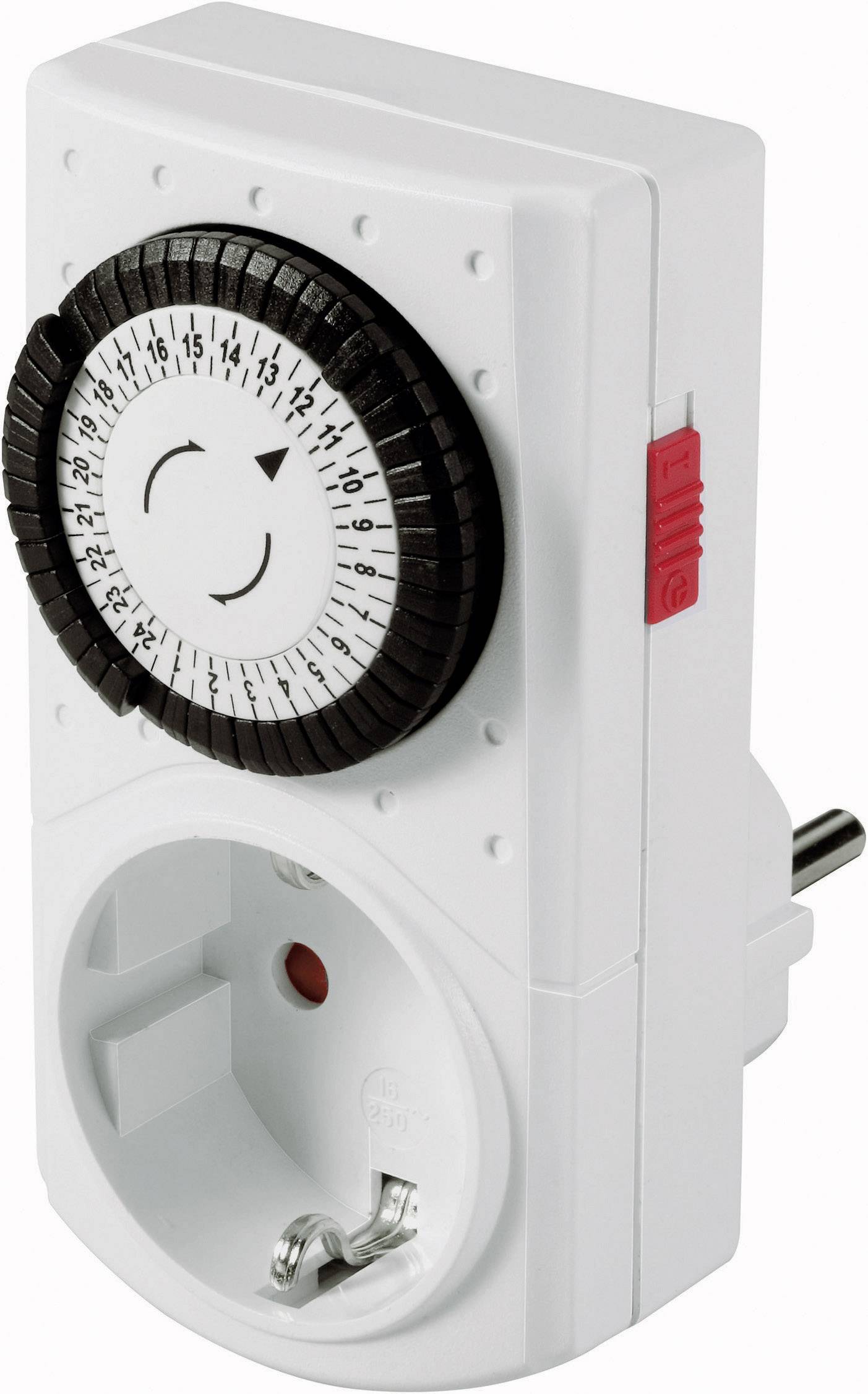 GAO 0760 Steckdosen-Zeitschaltuhr analog  Tagesprogramm  3680 W IP20