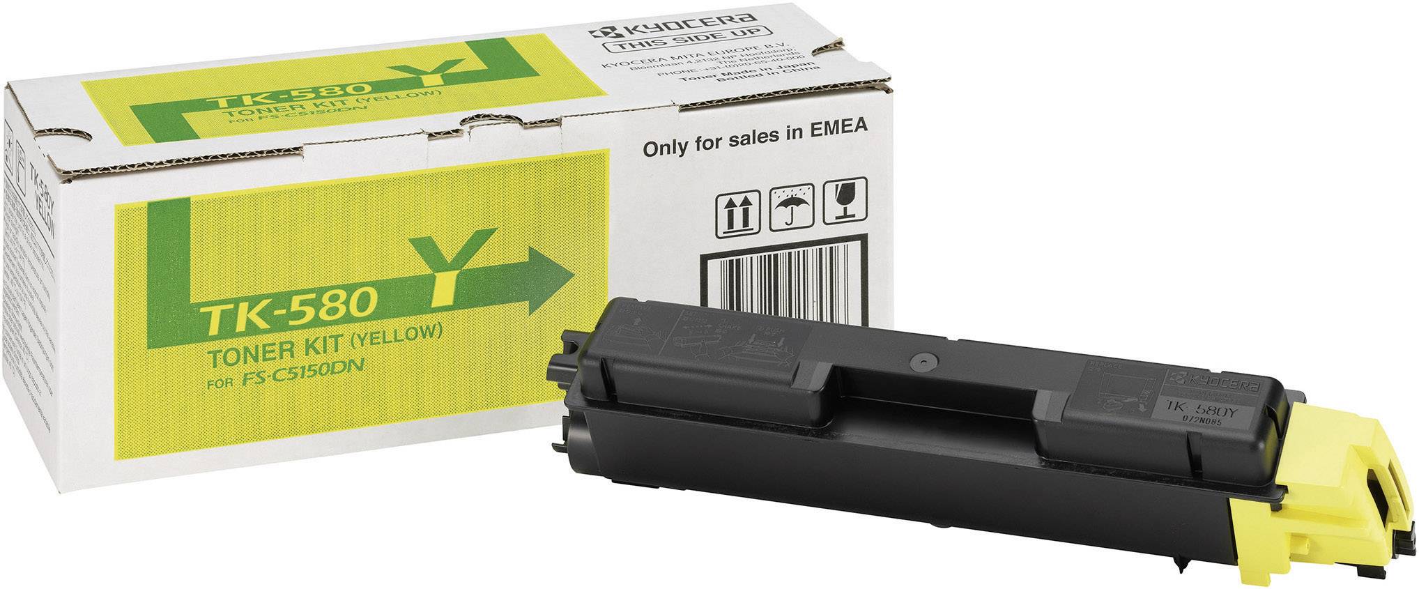 Kyocera Toner TK-580Y Original Gelb 2800 Seiten 1T02KTANL0