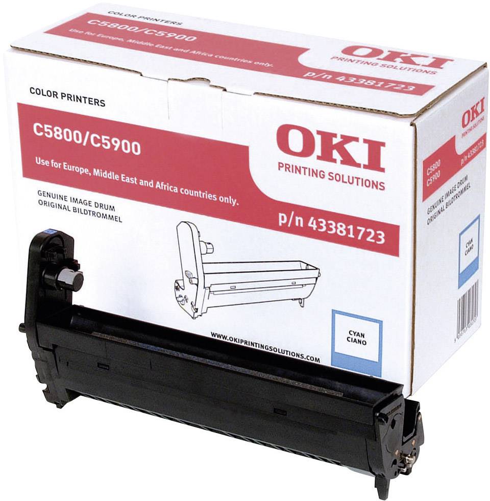 OKI Trommeleinheit Drum Unit C5550 C5800 C5900 43381723 Original Cyan 20000 Seiten