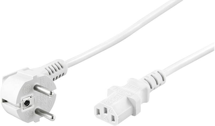 Goobay 51321 Kaltgeräte Anschlusskabel Weiß 5.00m