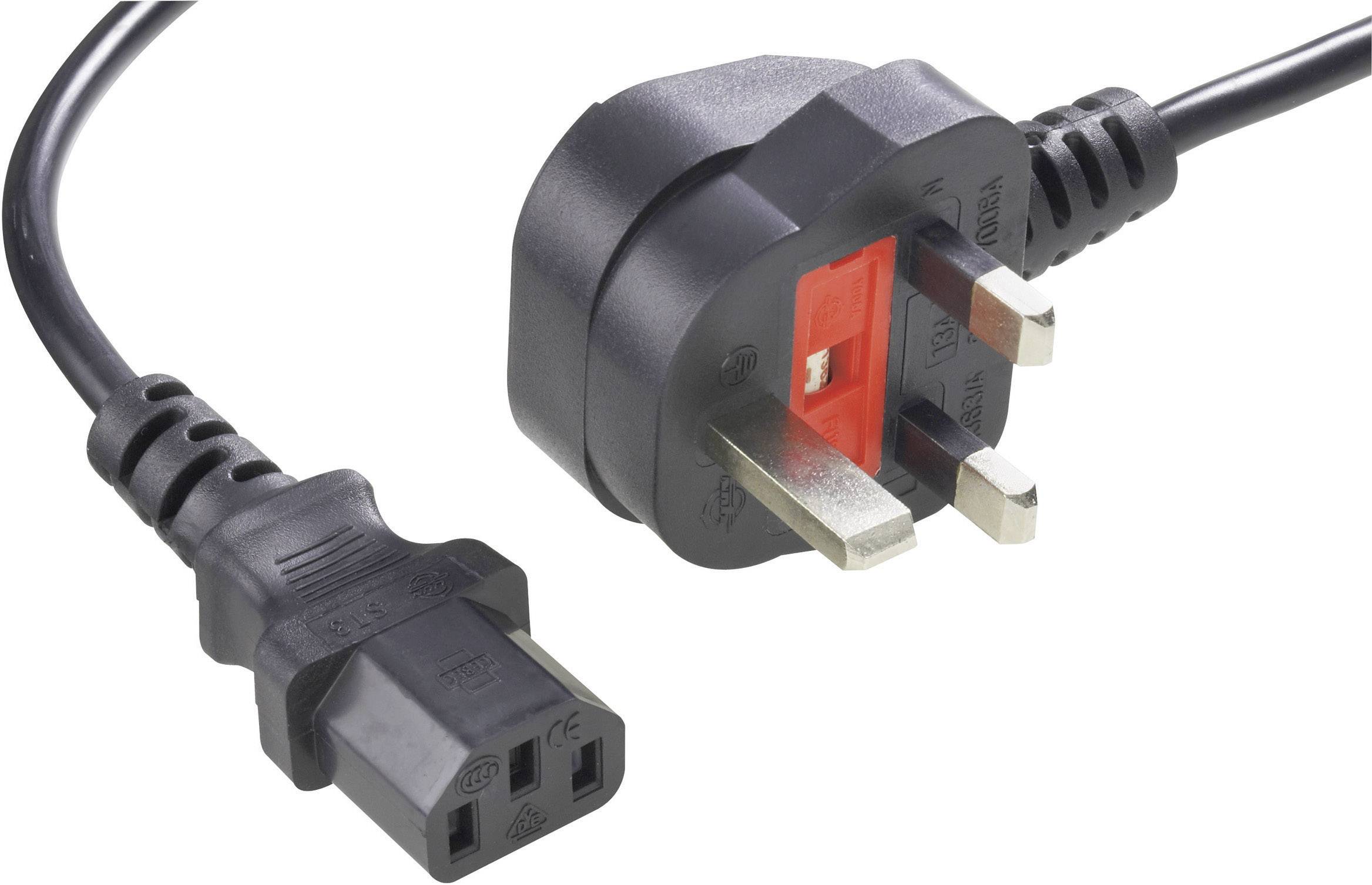 Goobay 51323 Kaltgeräte Anschlusskabel Schwarz 1.80 m