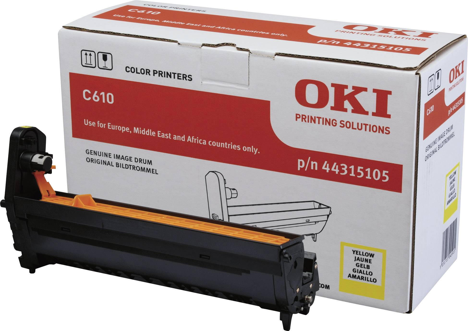 OKI Trommeleinheit Trommel Drum Unit C610 44315105 Original Gelb 20000 Seiten