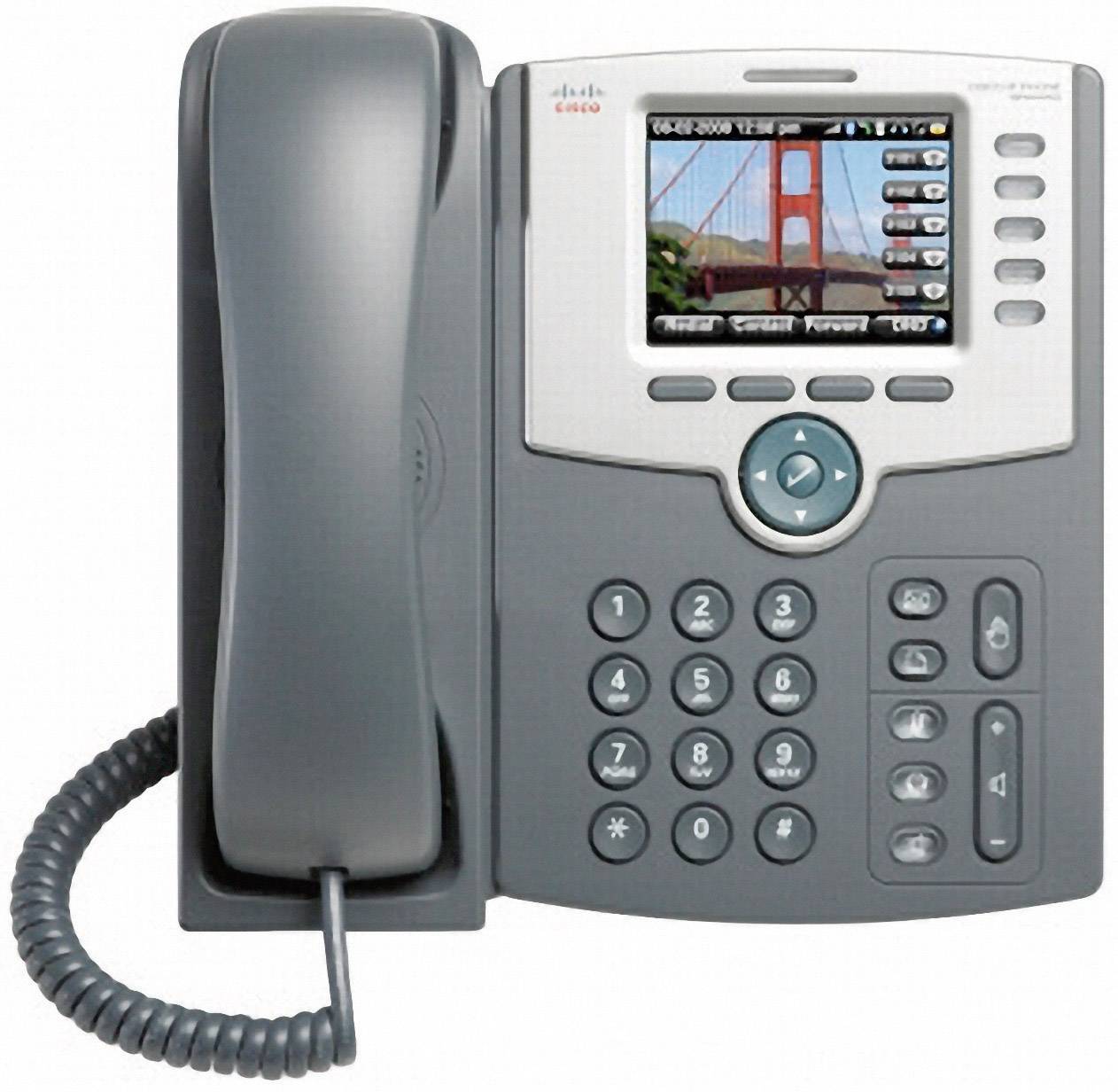 Cisco SPA525G Systemtelefon,VoIP Bluetooth, Headsetanschluss Farbdisplay Anthrazit