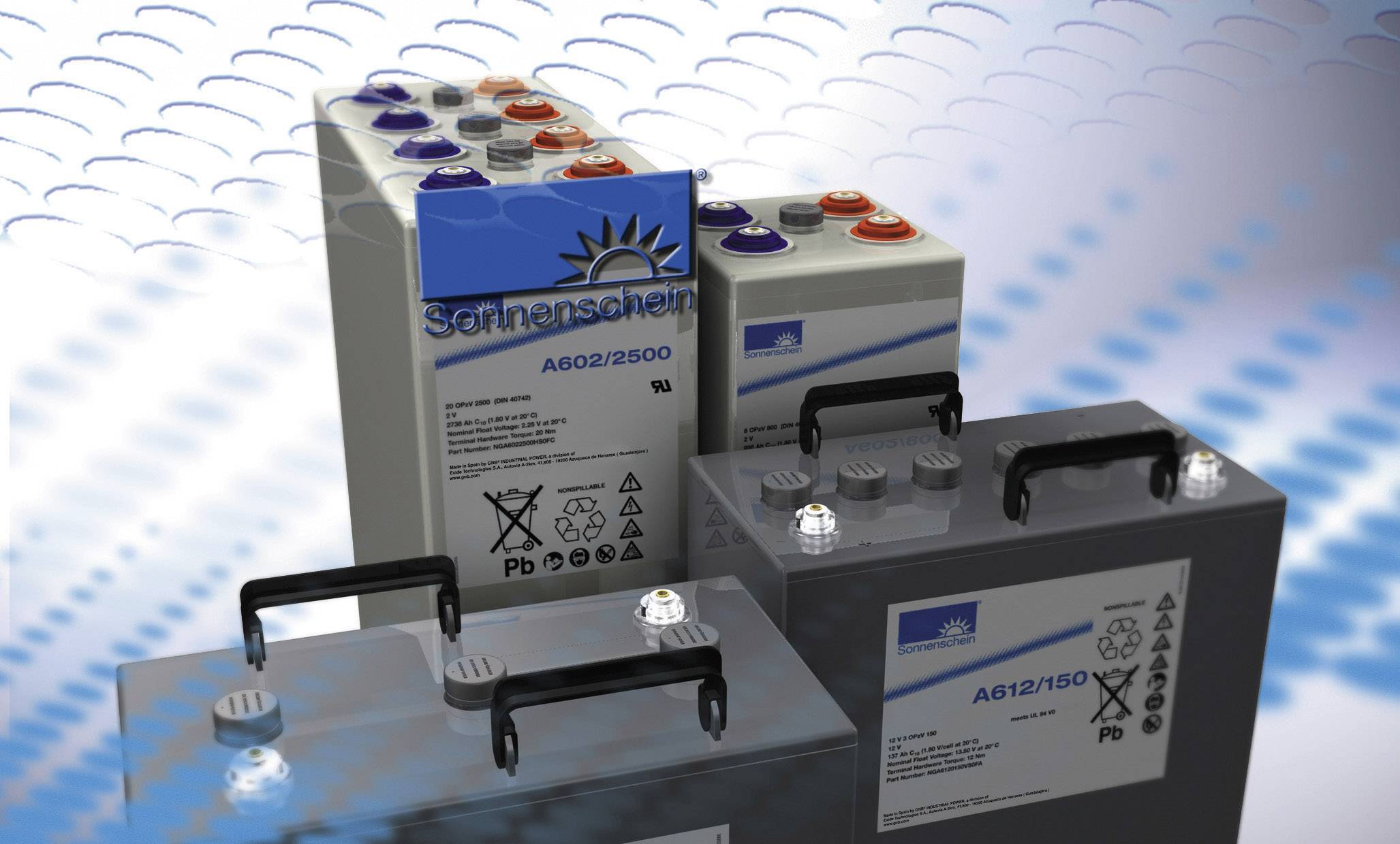 GNB Sonnenschein 6V 4 OPzV 200 NGA6060200HS0FA Bleiakku 6V 182Ah Blei-Gel (B x H x T) 273 x 358 x 204mm M8-Schraubanschluss