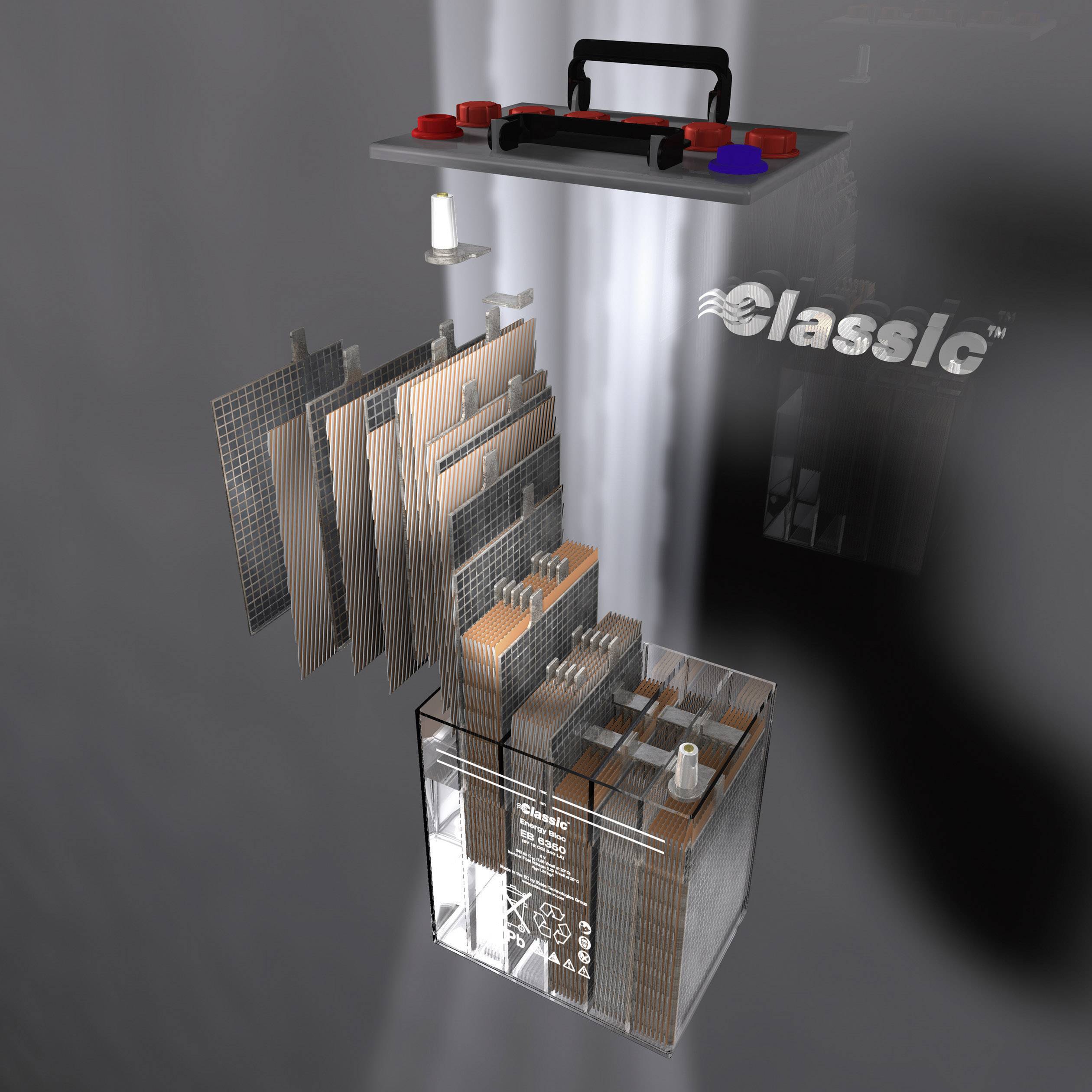 GNB Classic EB 12160 NVEB120160WC0FA Bleiakku 12V 158Ah Blei-Säure (B x H x T) 381 x 358 x 204mm M8-Schraubanschluss Wartungsarm