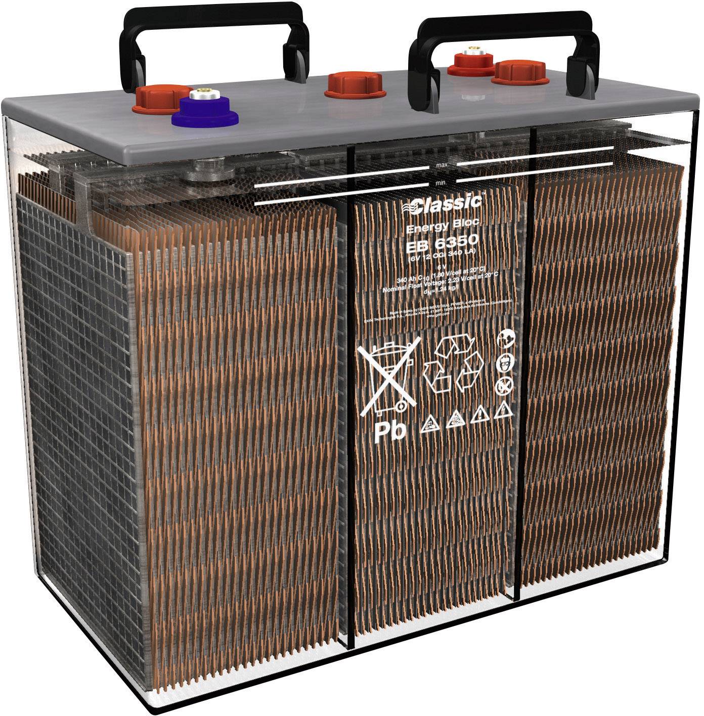 GNB Classic EB 6350 NVEB060350WC0FA Bleiakku 6V 340Ah Blei-Säure (B x H x T) 381 x 358 x 204mm M8-Schraubanschluss Wartungsarm