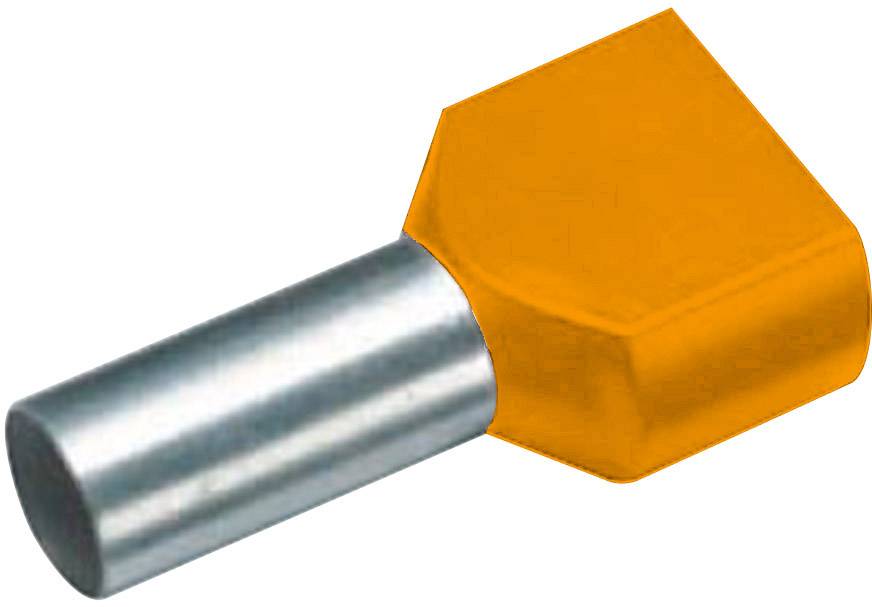 Vogt Verbindungstechnik 460108D Zwillings-Aderendhülse 0.5mm² Teilisoliert Orange 100St.