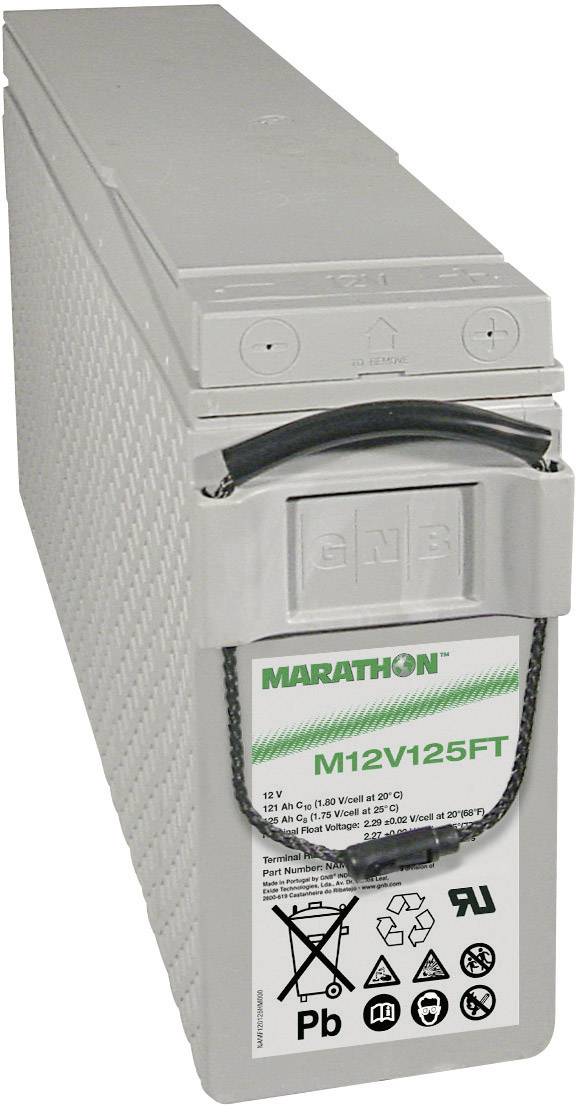 GNB Marathon EXIM12V125FT NAMF120125HM0FB Bleiakku 12V 121Ah Blei-Vlies (AGM) (B x H x T) 124 x 283 x 559mm M6-Schraubanschluss