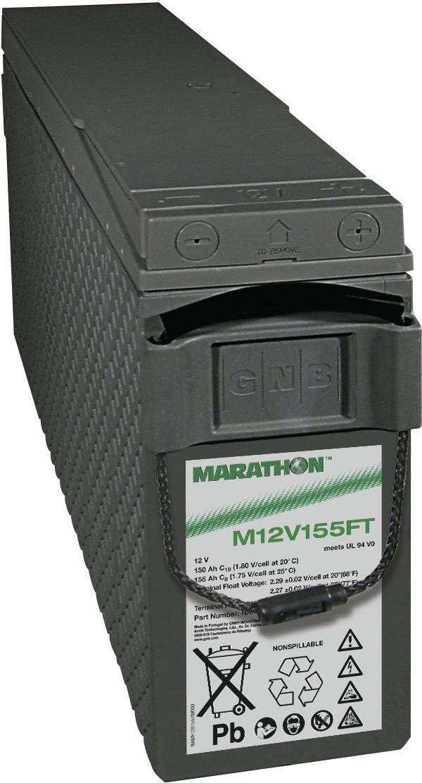 GNB Marathon EXIM12V155FTV0 NAMF120155VM0FB Bleiakku 12V 150Ah Blei-Vlies (AGM) (B x H x T) 124 x 283 x 559mm M6-Schraubanschluss