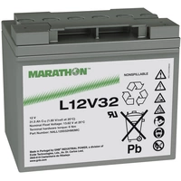 GNB Marathon L12V32 NALL120032HM0MC Bleiakku 12V 31.5Ah Blei-Vlies (AGM) (B x H x T) 198 x 175 x 168mm M6-Schraubanschluss GNB Marathon L12V32 NALL120032HM0MC Bleiakku 12V 31.5Ah Blei-Vlies (AGM) (B x H x T) 198 x 175 x 168mm M6-Schraubanschluss