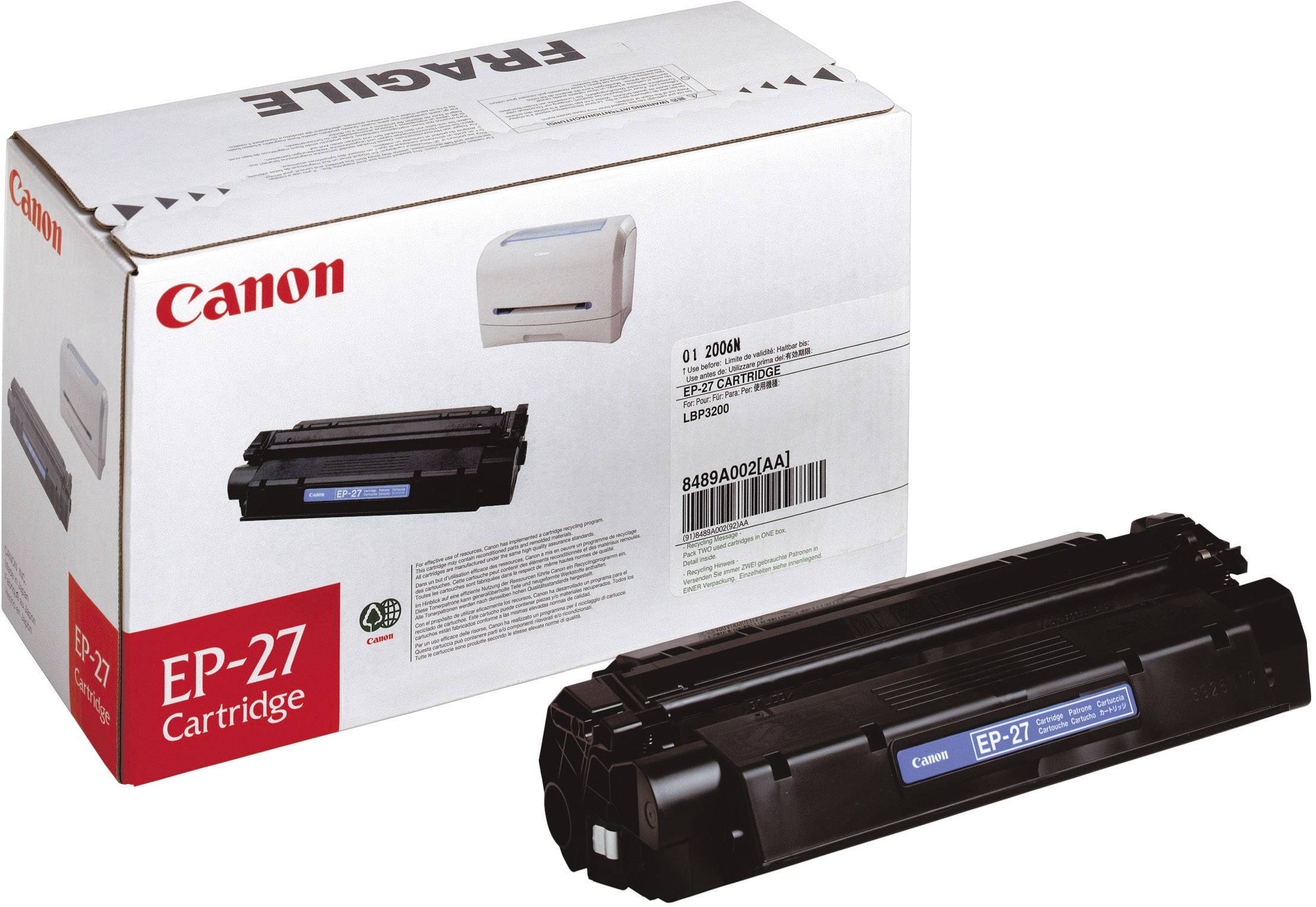 Canon Toner EP-27 Original Schwarz 2500 Seiten 8489A002