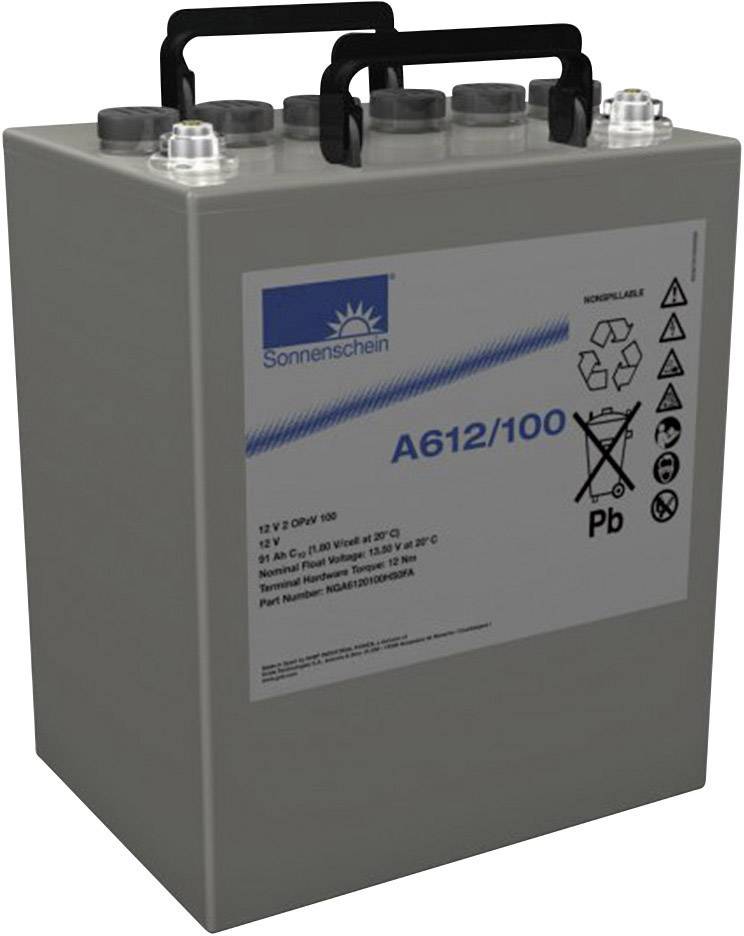 GNB Sonnenschein 12V 2 OPzV 100 NGA6120100HS0FA Bleiakku 12V 91Ah Blei-Gel (B x H x T) 273 x 358 x 204mm M8-Schraubanschluss