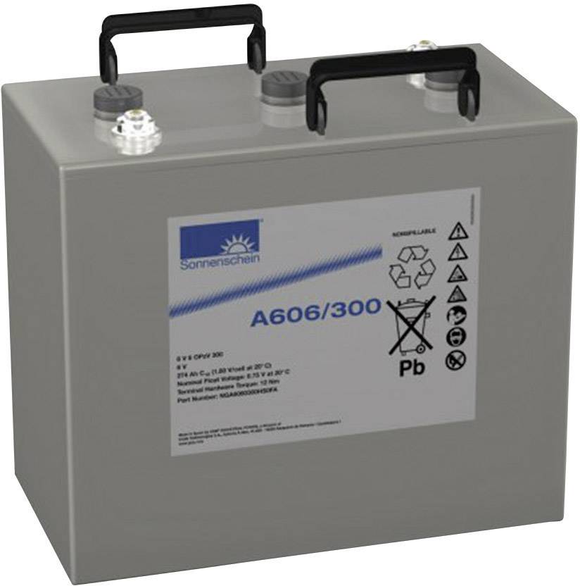 GNB Sonnenschein 6V 6 OPzV 300 NGA6060300HS0FA Bleiakku 6V 274Ah Blei-Gel (B x H x T) 381 x 358 x 204mm M8-Schraubanschluss