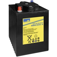 GNB Sonnenschein Solar-Block SB6/200A NGSB060200HS0CA Solarakku 6V 200Ah Blei-Gel (B x H x T) 246 x 275 x 192mm Konuspol GNB Sonnenschein Solar-Block SB6/200A NGSB060200HS0CA Solarakku 6V 200Ah Blei-Gel (B x H x T) 246 x 275 x 192mm Konuspol
