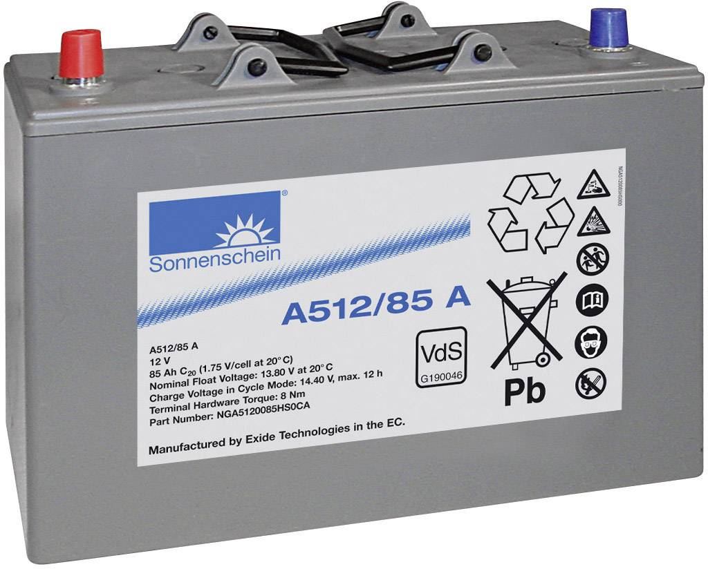 GNB Sonnenschein A512/85A NGA5120085HS0CA Bleiakku 12V 85Ah Blei-Gel (B x H x T) 330 x 236 x 171mm Konuspol Wartungsfrei