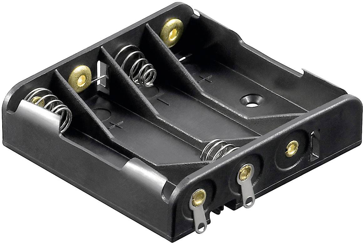 Goobay 12468 Batteriehalter 4x Micro (AAA) Lötanschluss (L x B x H) 52 x 49 x 13mm