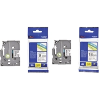 Brother TZe-221 + TZe-241 Schriftband 2er Set Bandfarbe: Weiß Schriftfarbe: Schwarz 9 mm, 18mm 8m Brother TZe-221 + TZe-241 Schriftband 2er Set Bandfarbe: Weiß Schriftfarbe: Schwarz 9 mm, 18mm 8m