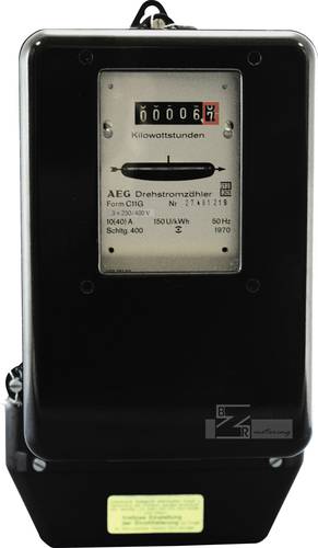 Drehstromzähler mechanisch 10/40A Regeneriert/Ungeeicht