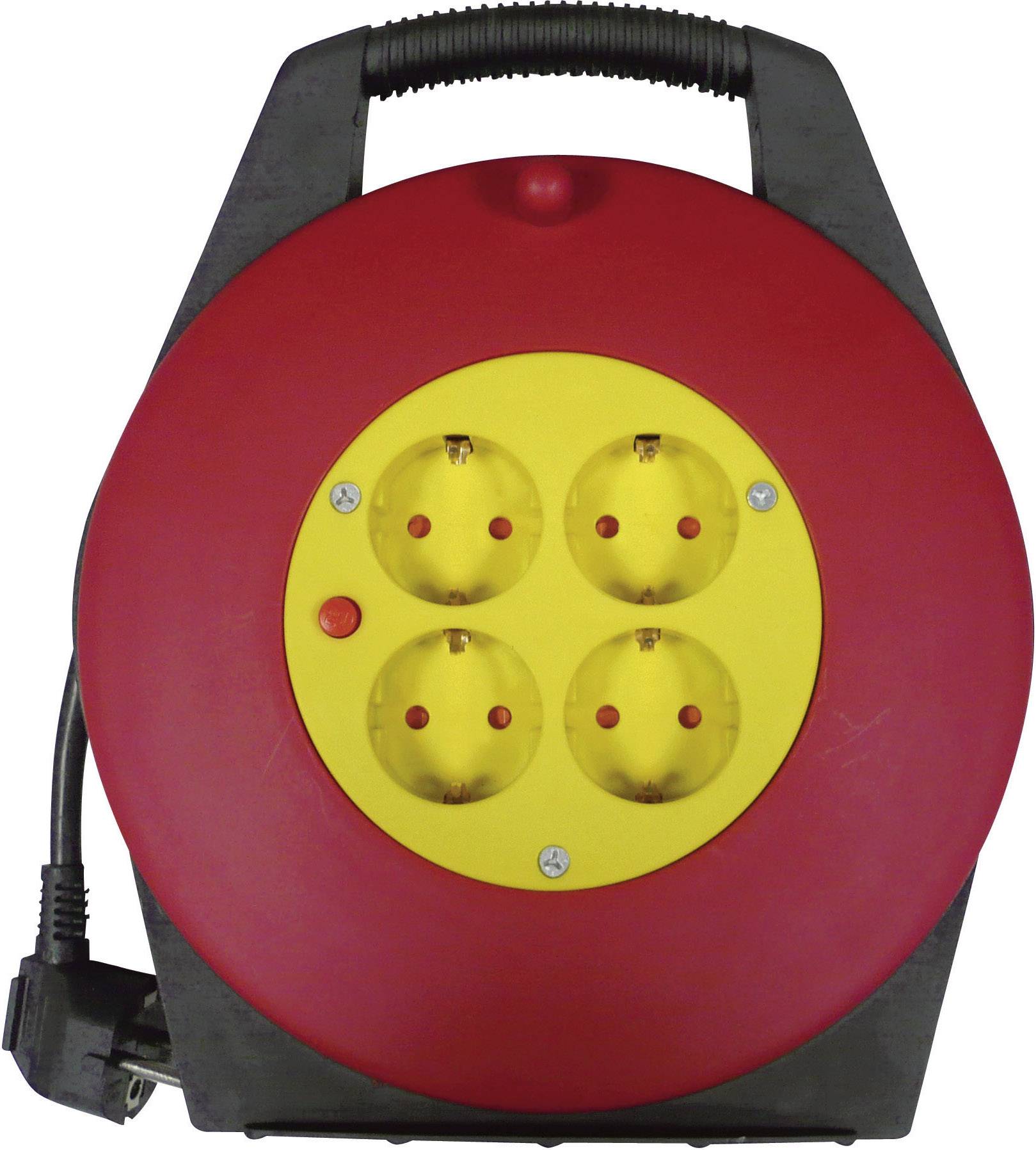 620126 Kabeltrommel 10.00m Schwarz Schutzkontakt-Stecker