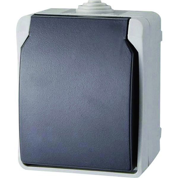 GAO 9871 Feuchtraum-Schalterprogramm Schutzkontakt-Steckdose Standard Grau