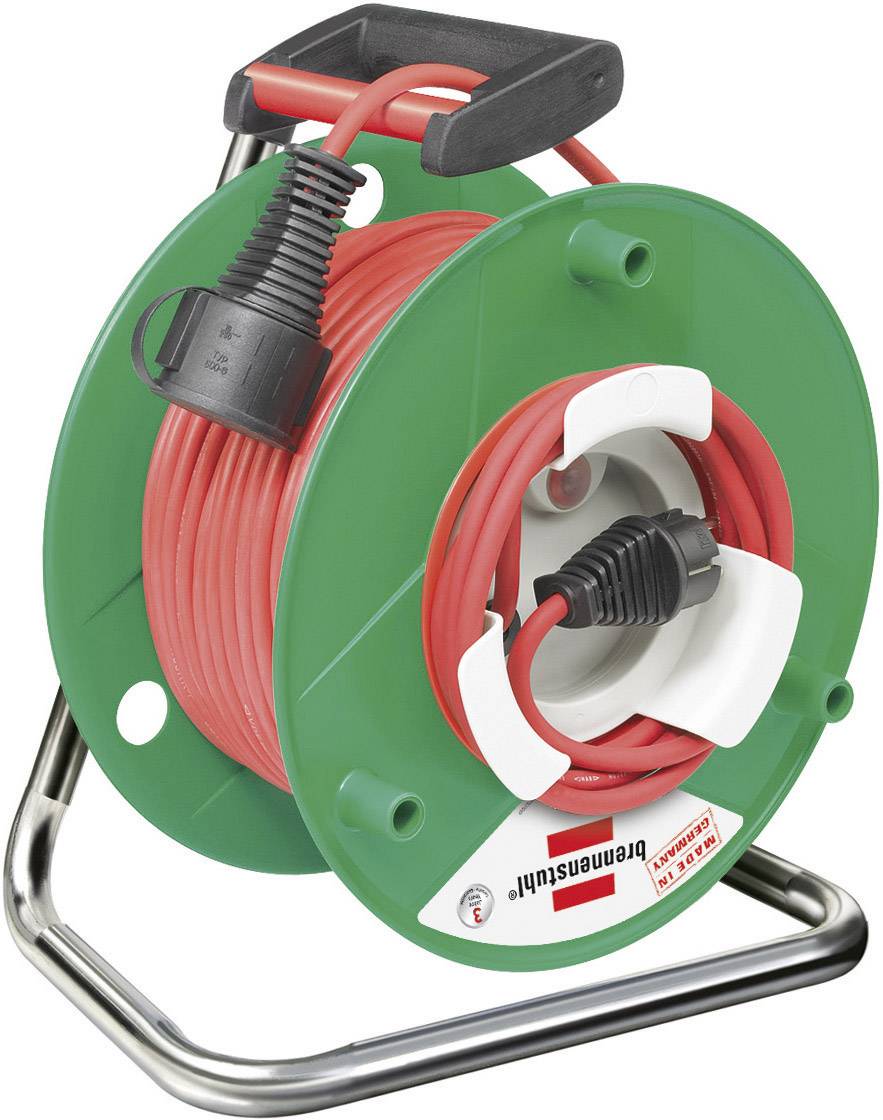 Brennenstuhl 1184830 Kabeltrommel 50m Rot Schutzkontakt-Stecker