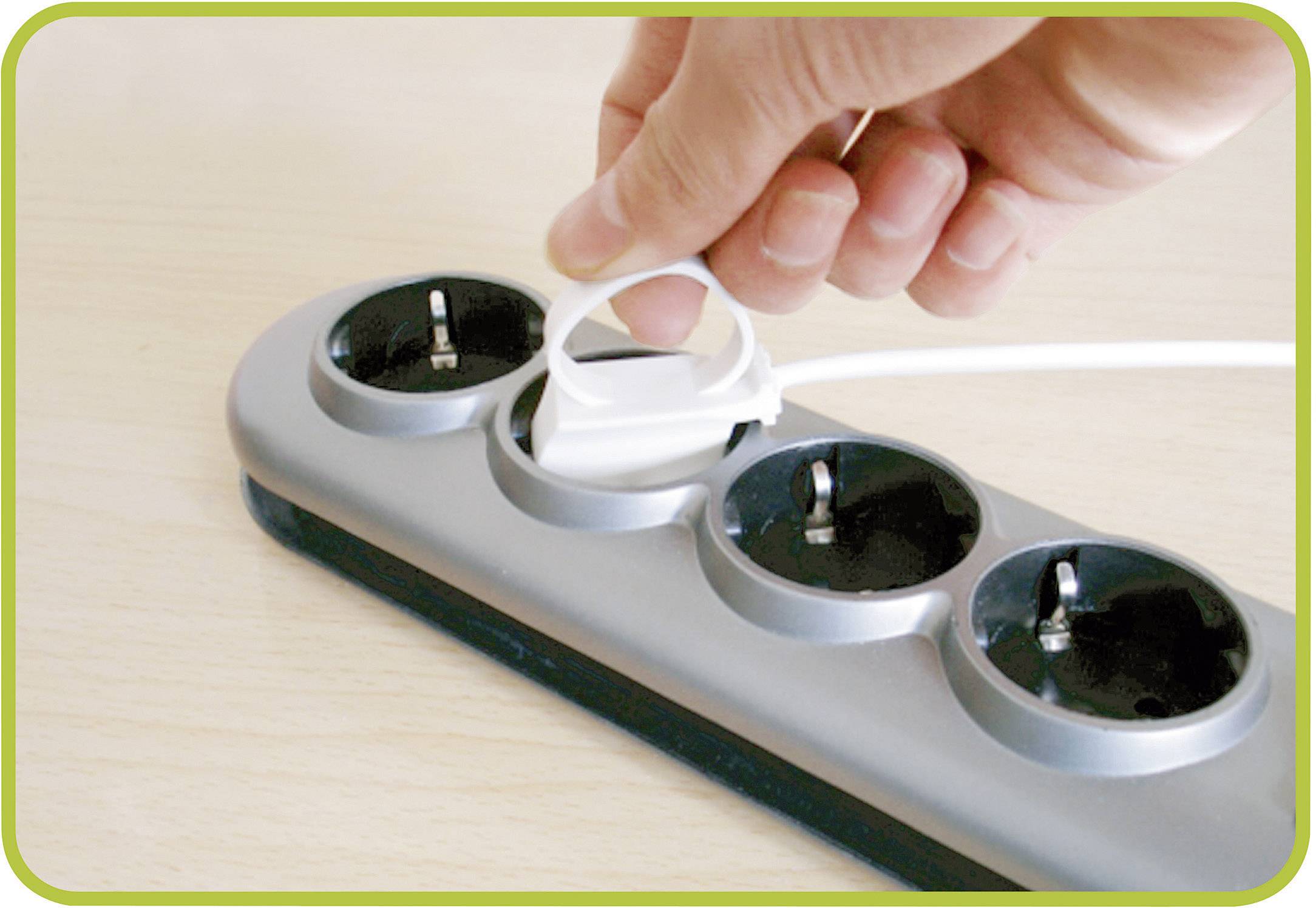 GAO 0254 Steckdosenleiste 4fach Weiß Eurostecker 1 St.