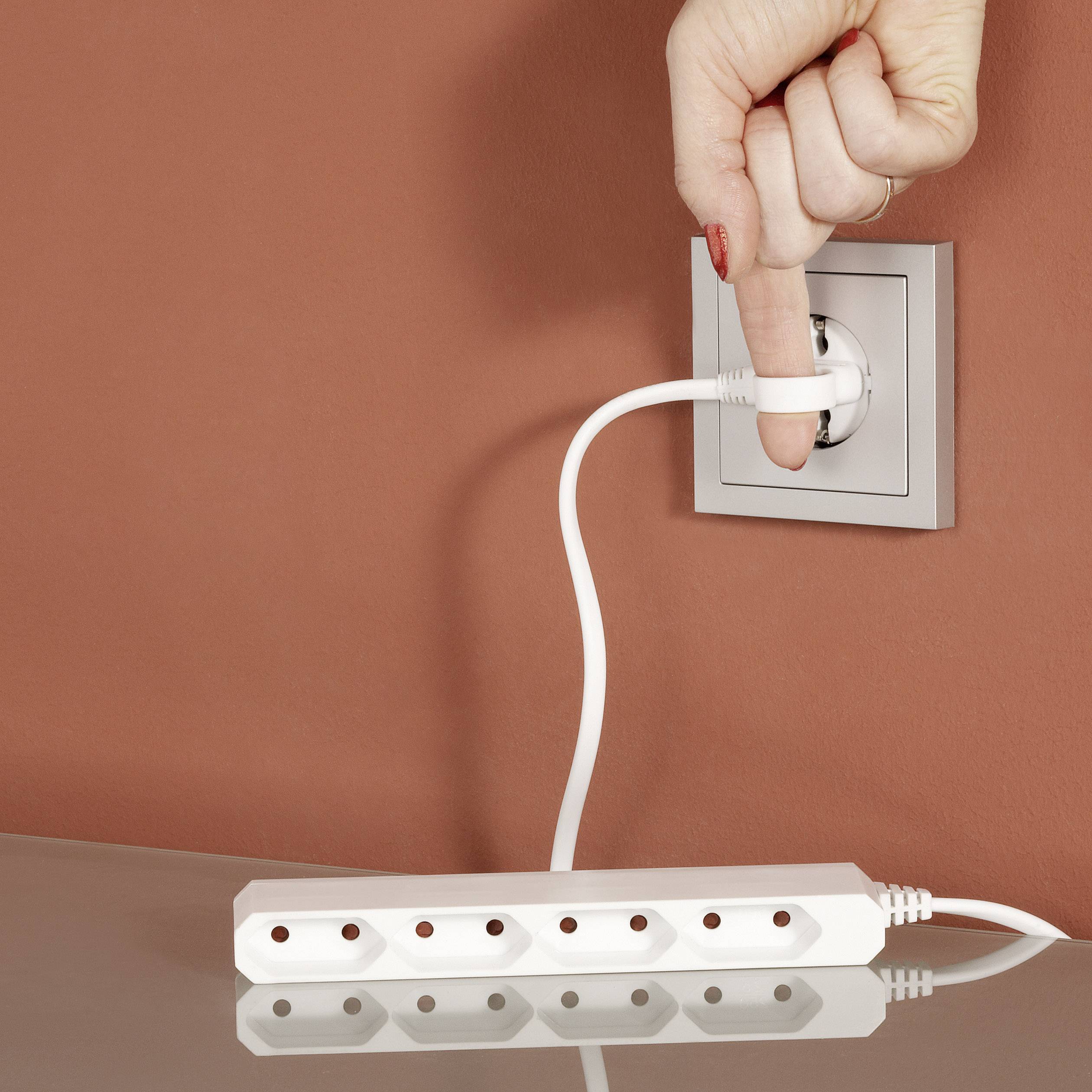 GAO 0257 Steckdosenleiste 4fach Weiß Eurostecker 1 St.