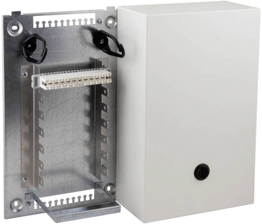 EFB Elektronik 46019.1V10 Stahlblechverteilerkasten VKA8 Gehäuse mit Montagewinkel für 4 x 7 Leisten 2/10 280 Doppeladern Inhalt